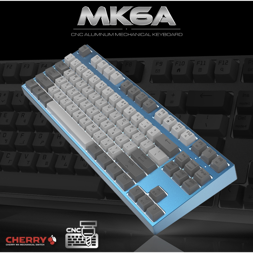 【雙11特選】B.Friend MK6A 全鋁機械鍵盤(精裝版) Cherry軸體+PBT鍵帽+全區防鬼