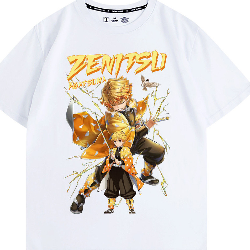 【獨家花色🔥】鬼滅之刃無限城之戰我妻善逸鳴柱周邊短袖上衣夏男純棉T恤衫百搭