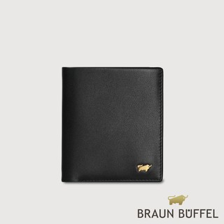 【BRAUN BUFFEL】新遊牧族-TW 6卡直立短夾-黑色(德國小金牛台灣總代理)/BF380-306-BK