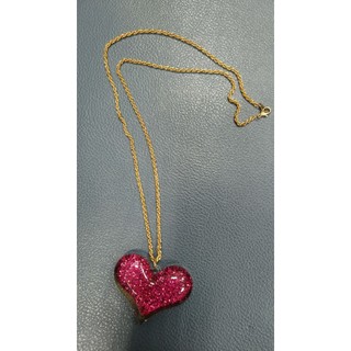 全新閃亮bling bling愛心長項鏈