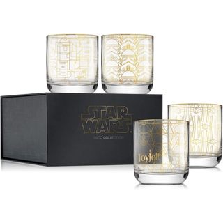 預購💜空運💜美國迪士尼 JoyJolt玻璃杯 杯子 吸管水杯 禮盒 star wars 星際大戰R2-D2黑武士