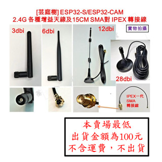 [芸庭樹] ESP32 2.4G 內針天線 IPEX一代接頭 WiFi BLE模組天線