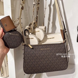 現貨👼🏻美國代購🇺🇸 Michael Kors MK 三合一麻將包 麻將包 耳機包 零錢包 寬背帶 防刮皮革 多功能