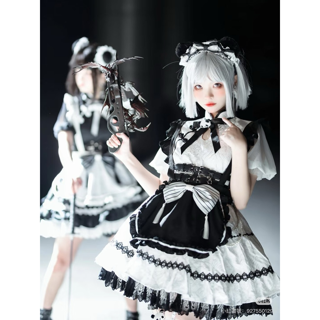 貓科小甜餅 正版 雙子 奧莉奧 奧莉莉 白色 lolita 蘿莉塔 中華風 cosplay 萬聖節 萌