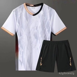 2025新款大賽羽毛球高品質套裝速幹比賽運動透氣男女衕款短袖上衣V領速乾短袖排汗透氣運動套裝羽球服