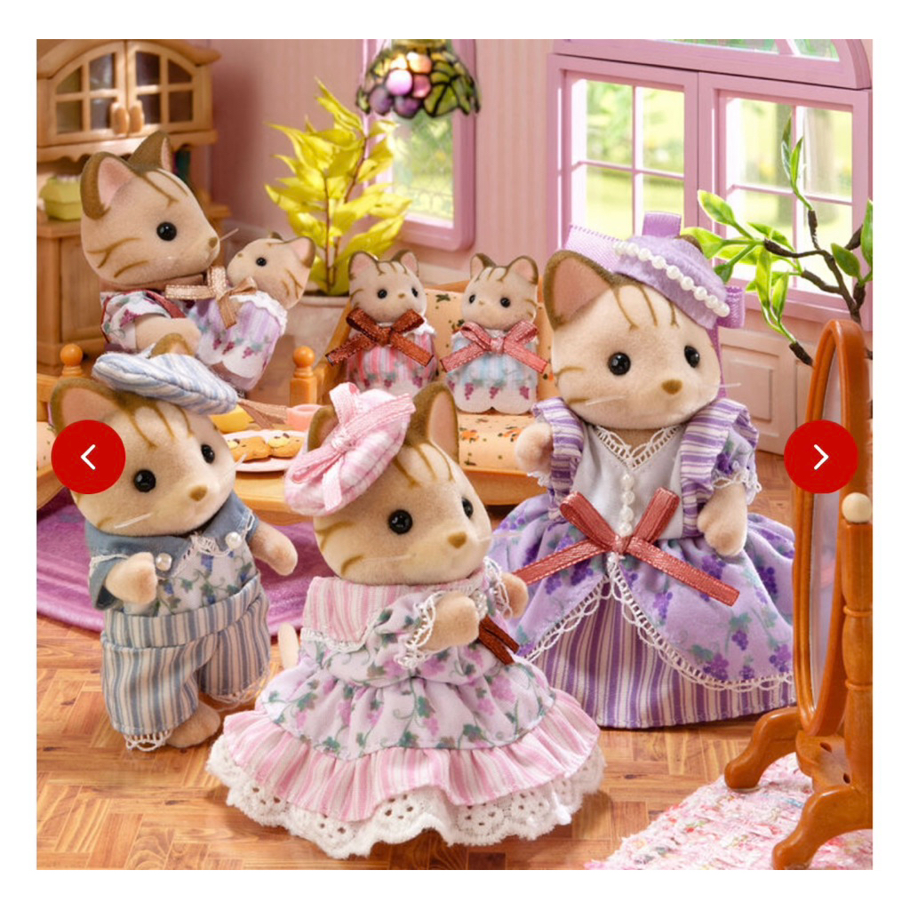日本🇯🇵Sylvanian Families 森林家族 復古風 優雅貓咪家族套裝/シマネコファミリー -エレガントセット