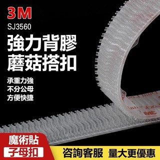 現貨免運🔥3M透明蘑菇頭搭扣 3M粘扣帶 Dual Lock汽車頂棚固定 金屬玻璃掛鉤背膠固定 魔術貼 子母扣