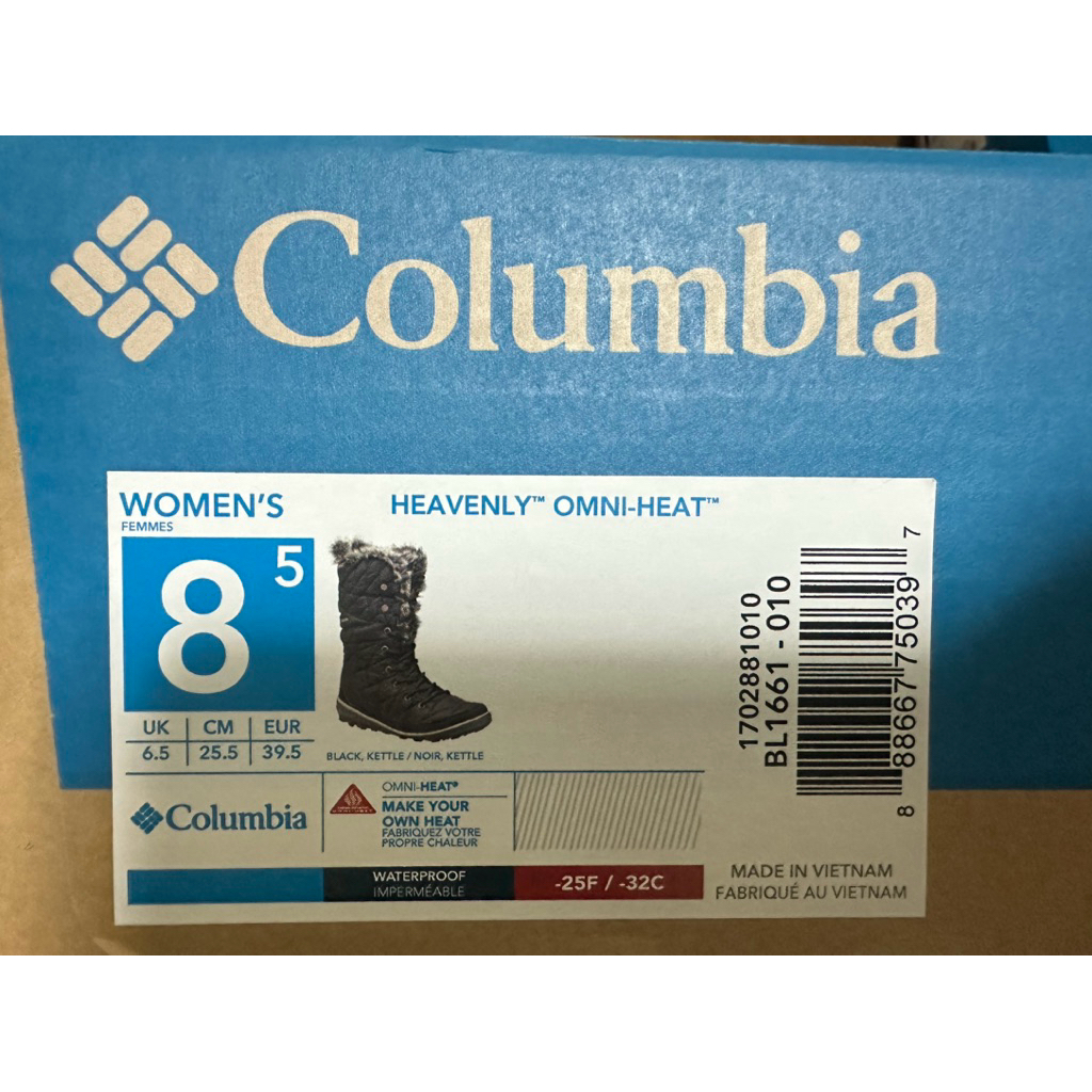 【全新正品】Columbia Heavenly Omni-Heat 女款防水雪靴 200g 保暖靴