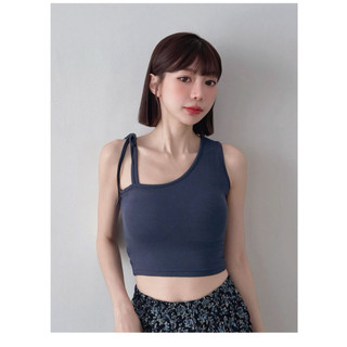 轉賣 LULUS 單肩綁帶造型BARTOP背心 深藍