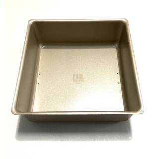 自購出清‧近全新《英國KitchenCraft/Paul Hollywood 8吋金色不沾活動正方深蛋糕模》