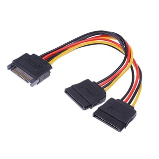 SATA 電源線 一分二 1公對2母 SATA公轉雙SATA母 SATA電源轉接線 1分2 延長線 大4pin轉SATA