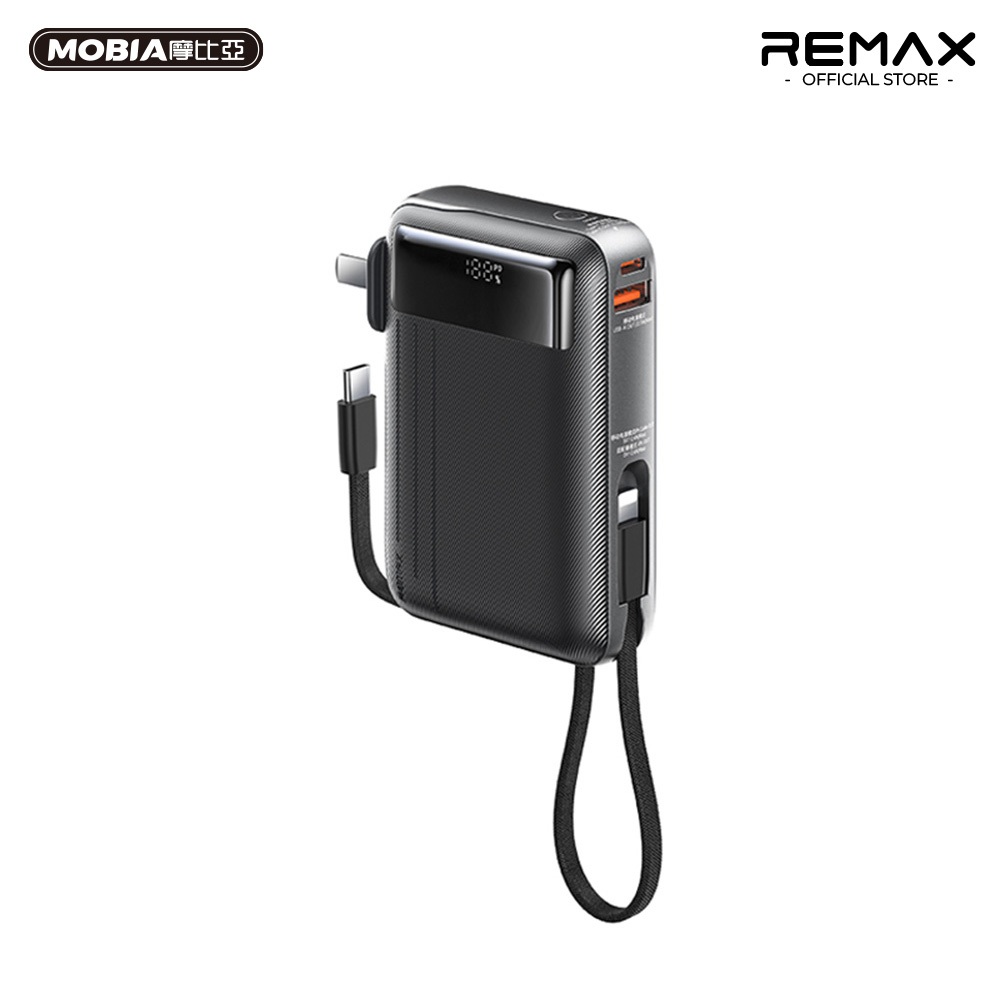 【快速出貨】REMAX 自備快充線牆插行動電源10000mAh 2輸入4輸出 體積小巧 正版台灣公司貨