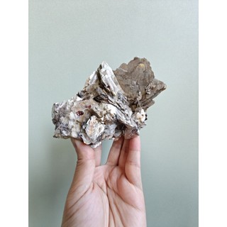 [My mine]-編號 YM-00213594480-福利特價-巴基斯坦星型雲母片長石矩陣石榴石共生原礦- 很大一個