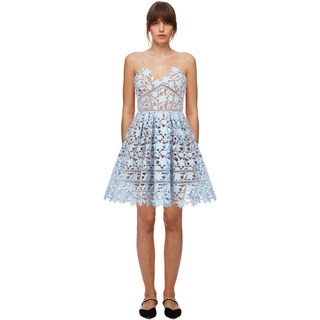 全新 self-portrait BLUE MINI AZAELEA DRESS - UK 10