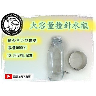 寵物飲食瓶 鸚鵡水瓶 龍貓水瓶 鸚鵡撞針瓶 玻璃水瓶 水瓶大容量