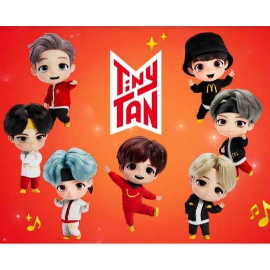 【現貨】【限量】麥當勞X TinyTAN風靡登場/TinyTAN 公仔 可愛爆擊 /BTS防彈少年團成員可愛虛擬角色公仔
