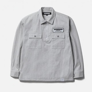 AirRoom 正品 2025AW NEIGHBORHOOD PULLOVER SHIRT 半拉鍊 直紋 襯衫