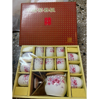 大同瓷器茶壺加杯子全新沒有拆封久放沒有使用過20年了
