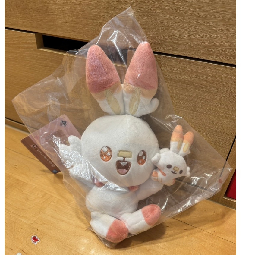 (全新-現貨) 附贈品 一番賞 寶可夢 C賞 炎兔兒 月兔兒 約18cm PEACE 夜晚的片刻 填充玩具 絨毛娃娃