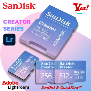 【SanDisk】Creator microSD 190MBs V30 U3 A2 128G 256G 512G 記憶卡