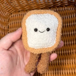 白吐司 吐司 Jellycat系列 JC系列 食物 手工手作編織勾織娃娃 附鑰匙圈或底座 娃娃吊飾 娃娃擺件