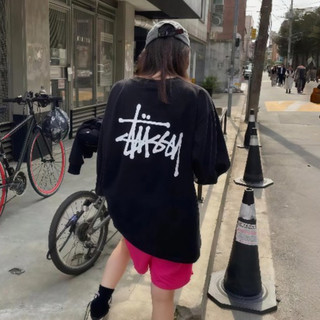 全館免運 Stussy Basic Tee 基本款 前後字母logo 美式復古T恤 男女同款 Stussy T恤