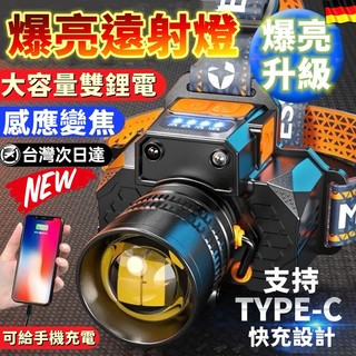 🔥限時低價🔥便攜強光頭燈 輕便型頭燈 LED頭燈 工作頭燈 感應頭燈 釣魚頭燈 露營燈 照明燈 登山強光頭燈 戶外頭燈