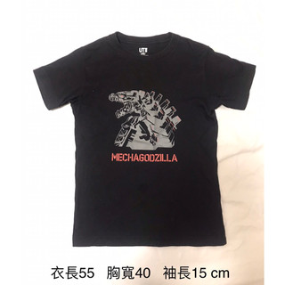 Uniqlo 兒童短袖上衣 Tshirt 黑色 尺碼140 /哥吉拉 Godzilla