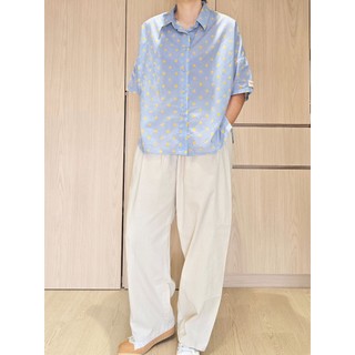 【咕G歐妮】現貨快速出貨 正韓服飾 點點襯衫 文青風上衣 圓點薄襯衫 流行女裝 韓國製 正韓代購
