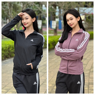 【New START精品服飾-員林】現貨 Adidas 愛迪達 女款 經典三線 運動外套 立領外套