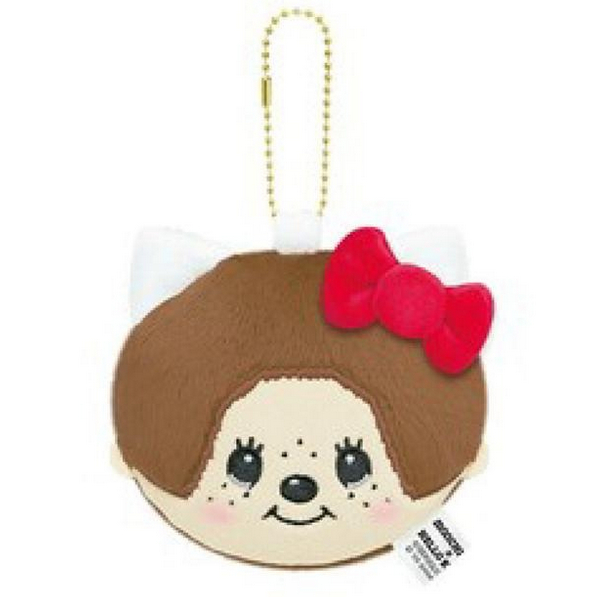 妮可日貨 日本 SANRIO 三麗鷗 KITTY X MONCHHICHI 聯名 蒙奇奇 夢奇奇 隨身鏡 鏡子 鑰匙圈