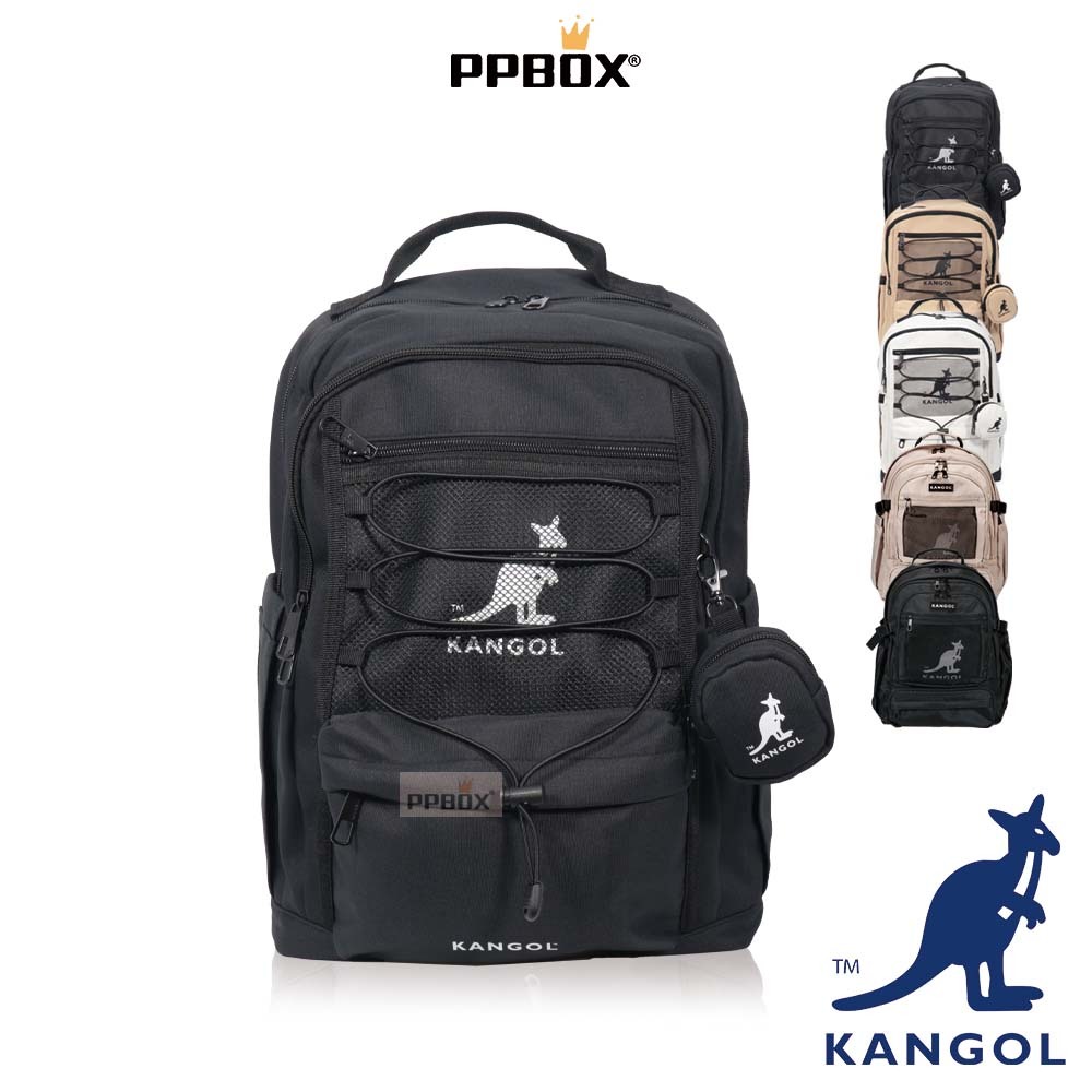 KANGOL 袋鼠 交叉抽繩後背包 多功能後背包 限定款 65258740 時尚 包包 旅遊包 登機包 筆電後背包