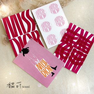 全新稀有－Dior 迪奧 Miss Dior 迪奧小姐 限量卡片組／迪奧插畫卡片／Miss Dior 設計款明信片－馧蒔