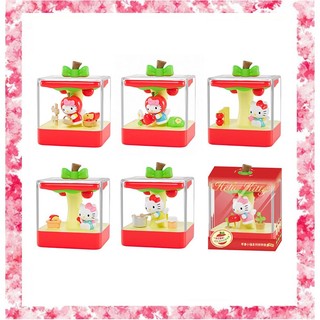 現貨一盒6入 Hello Kitty 蘋果小鎮系列 微盒 凱蒂貓 蘋果小鎮 盲盒 盒玩 一中盒 Kitty蘋果微盒