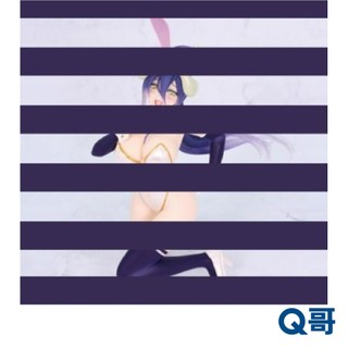 FANS 代理版 Overload One-Seventh Carat 雅爾貝德 白色兔女郎 Ver. 景品 公仔 Q哥
