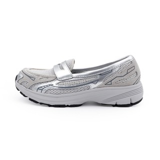Skechers VAR City 銀 皮革 套入式 休閒 運動鞋 女款 J3243【新竹皇家159305SIL】