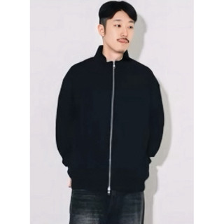 BEAMS T Stand Zip Blouson 重磅純棉立領運動外套 黑 size:L