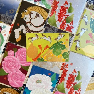 《冬季新品》日本MIDORI 紙系列｜明信片｜越前和紙｜馬年｜季節花卉｜日本名藝｜全新現貨｜日本製｜城南舊肆