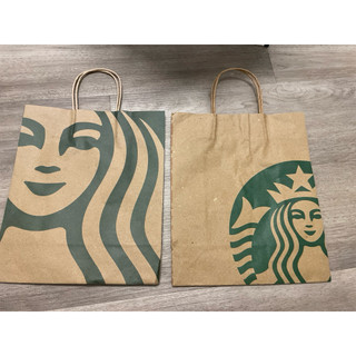 Starbucks 星巴克環保紙袋｜原裝品牌紙袋 牛皮紙提袋 綠標經典設計 可重複使用／收藏