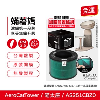 蟎著媽 適用 LG樂金 AeroCatTower 喵太座 貓皇椅 AS251CBZ0 寵物空氣清淨機 濾網 濾芯