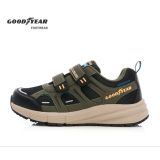 GOODYEAR 男鞋 GAMR53230 魔鬼氈免綁帶 4E寬楦 輕量透氣防潑水Q彈緩震專業防滑穩定安全健走鞋 介護鞋