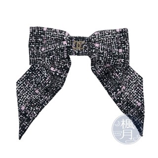 CHANEL AAB346 25B 黑蝴蝶結髮夾