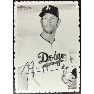 球員卡 Clayton Kershaw 2018 Topps Heritage Deckle Edge 印刷簽名 印簽