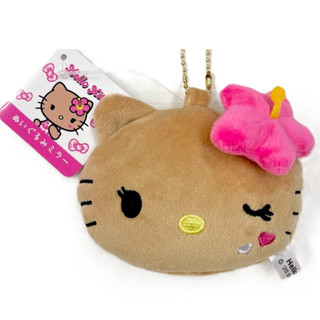 妮可日貨 日本 SANRIO 三麗鷗 HELLO KITTY 扶桑花 凱蒂貓 鏡子 珠鍊吊飾 造型掛飾 GD同款 烤焦