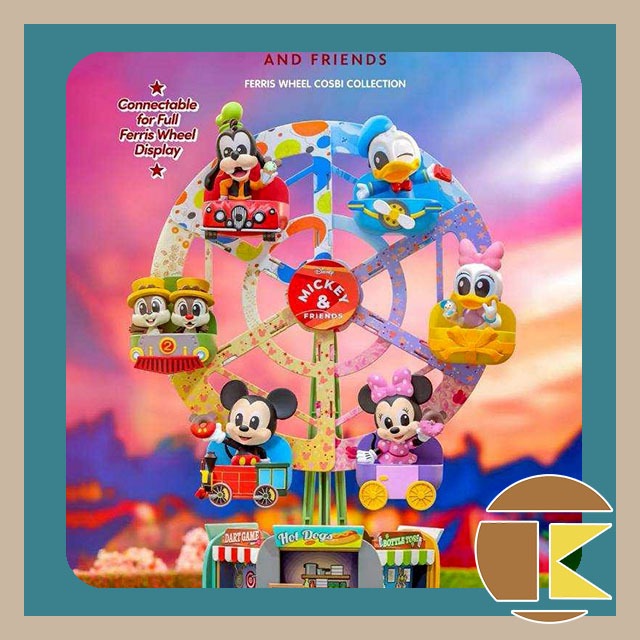【115.1月預購】米奇與好友 摩天輪 COSBI 盲盒迷你人偶 公仔 盒玩 一中盒6入 愛蛋客