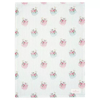 星星女孩 Nis Store GreenGate Alma flowers white 印花茶巾 桌巾 餐墊