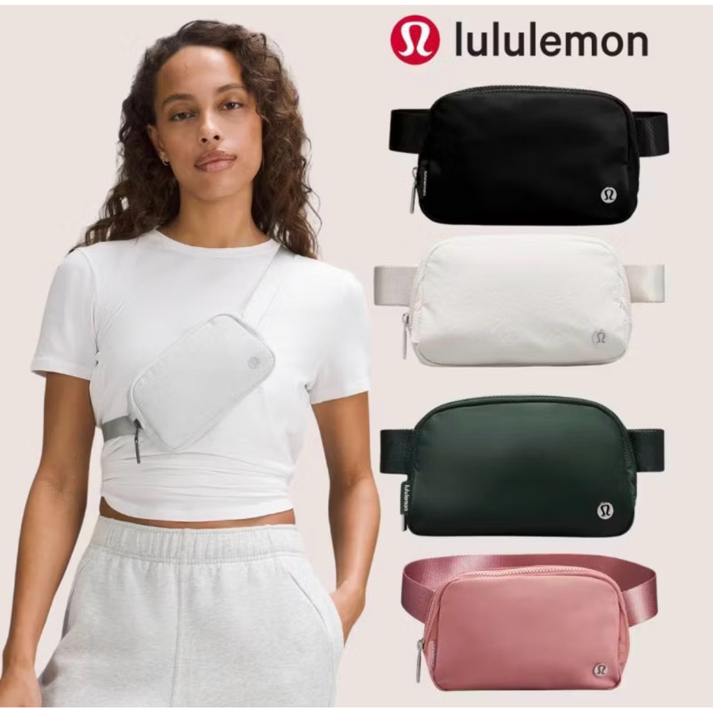lululemon Everywhere 腰包 粉紅色 運動包 手機包
