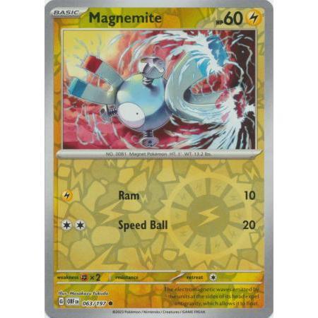 松梅桌遊舖 美版 國際版 SV03 小磁怪 Magnemite 063/197 外閃 閃卡 朱紫 寶可夢