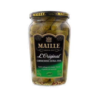 MAILLE 魅雅 幼條瓜 400g (效期2027/01/09)【玩饗食庫】醃黃瓜 醃漬黃瓜 下酒小菜 開胃菜