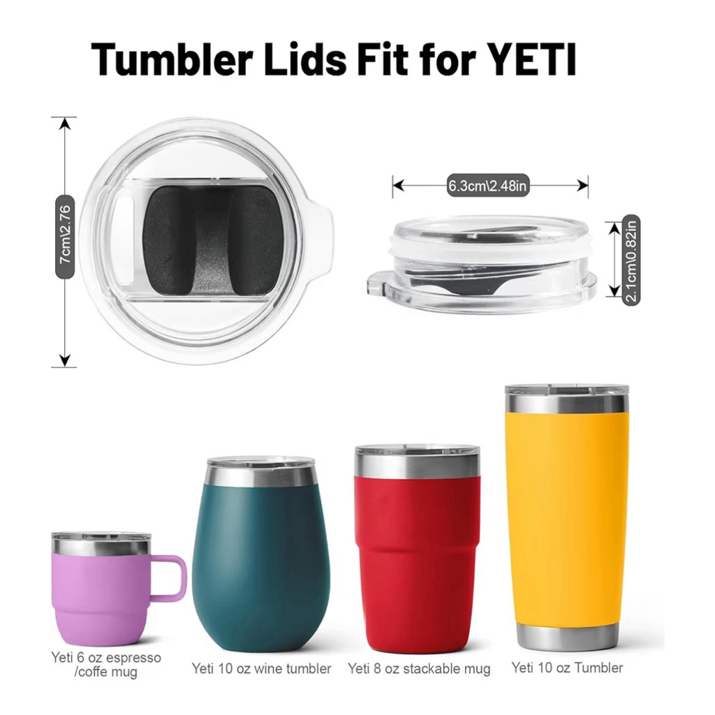 🇺🇸 HeyMoly 磁扣杯蓋 兩個一組 6/8oz 適用於yeti 6oz 8oz